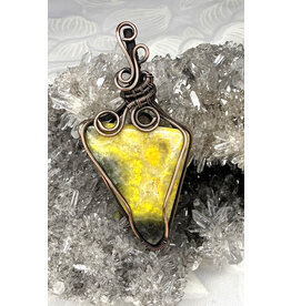 Bumblebee Jasper Wire Wrapped Pendant