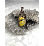 Bumblebee Jasper Wire Wrapped Pendant
