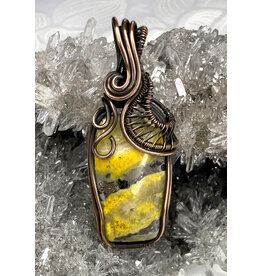 Bumblebee Jasper Wire Wrapped Pendant