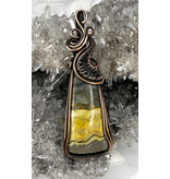 Bumblebee Jasper Wire Wrapped Pendant