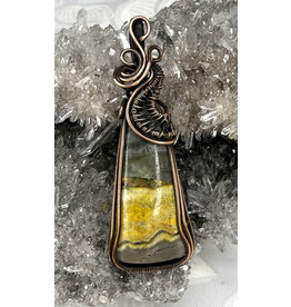 Bumblebee Jasper Wire Wrapped Pendant