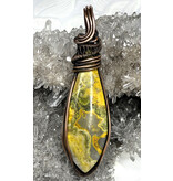 Bumblebee Jasper Wire Wrapped Pendant