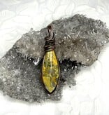 Bumblebee Jasper Wire Wrapped Pendant