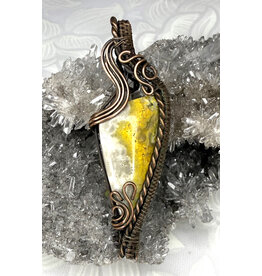 Bumblebee Jasper Wire Wrapped Pendant