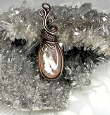 Aurora Plume Agate Wire Wrapped Pendant