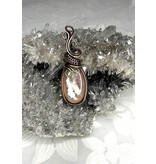 Aurora Plume Agate Wire Wrapped Pendant