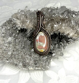 Aurora Plume Agate Wire Wrapped Pendant