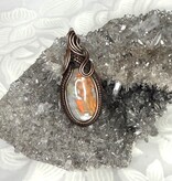 Aurora Plume Agate Wire Wrapped Pendant