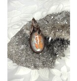 Aurora Plume Agate Wire Wrapped Pendant