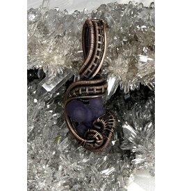 Grape Agate Wire Wrapped Pendant