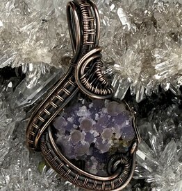 Grape Agate Wire Wrapped Pendant