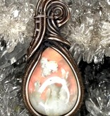 Aurora Plume Agate Wire Wrapped Pendant
