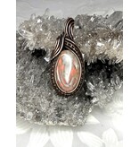 Aurora Plume Agate Wire Wrapped Pendant