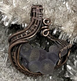 Grape Agate Wire Wrapped Pendant