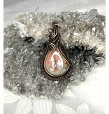 Aurora Plume Agate Wire Wrapped Pendant