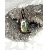 Aurora Plume Agate Wire Wrapped Pendant