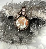 Aurora Plume Agate Wire Wrapped Pendant