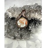 Aurora Plume Agate Wire Wrapped Pendant
