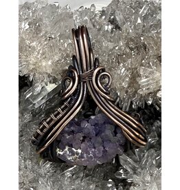 Grape Agate Wire Wrapped Pendant