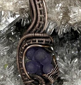 Grape Agate Wire Wrapped Pendant