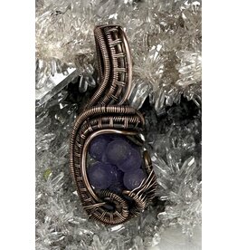 Grape Agate Wire Wrapped Pendant
