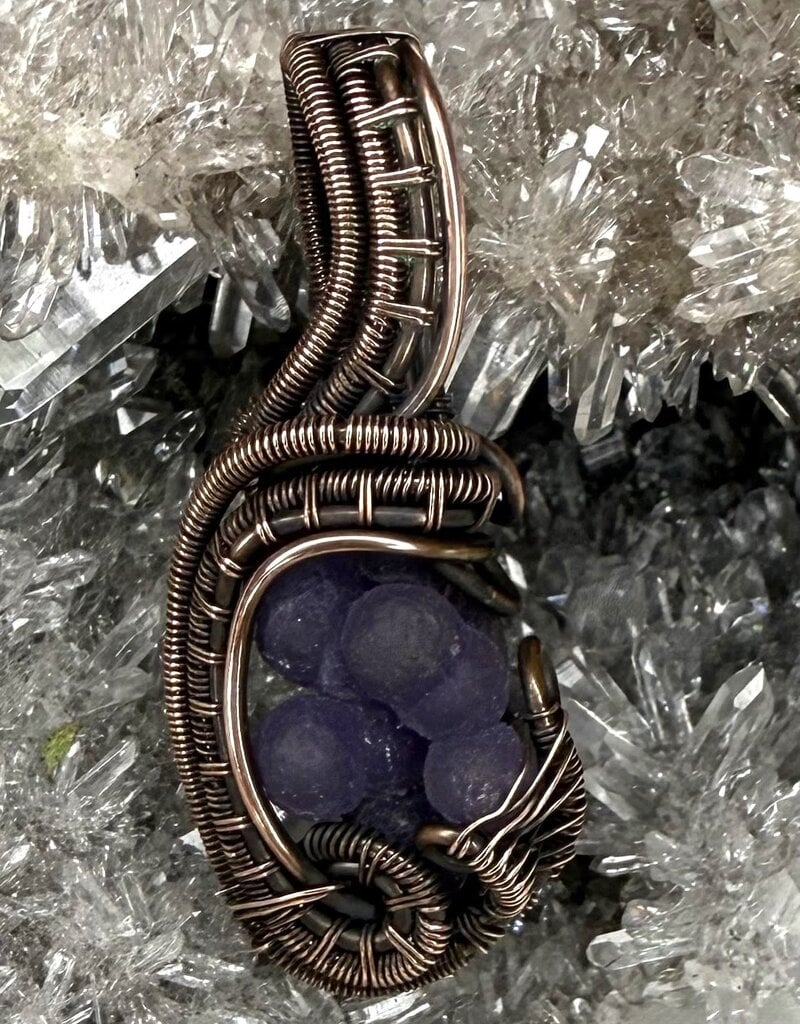 Grape Agate Wire Wrapped Pendant