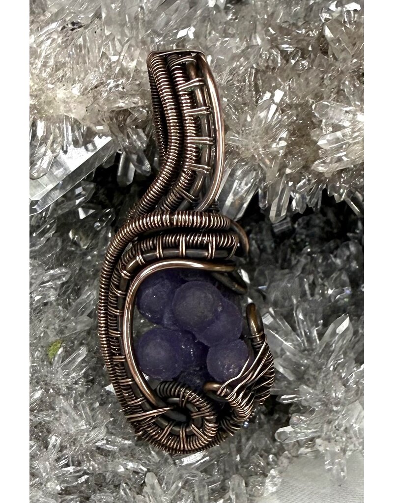 Grape Agate Wire Wrapped Pendant