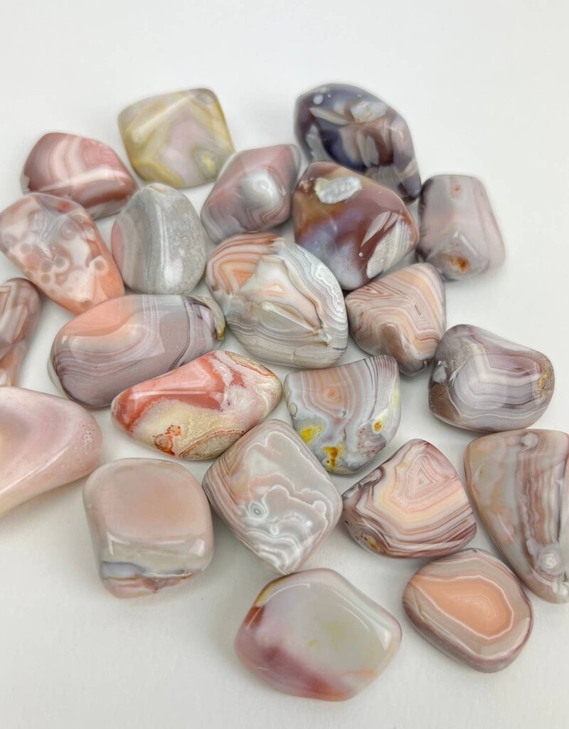 ** Pink Botswana Agate Small - Tumbled Gemstone