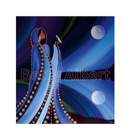 Northern Lights II Art Print By Artist Betty Albert (12"x12")