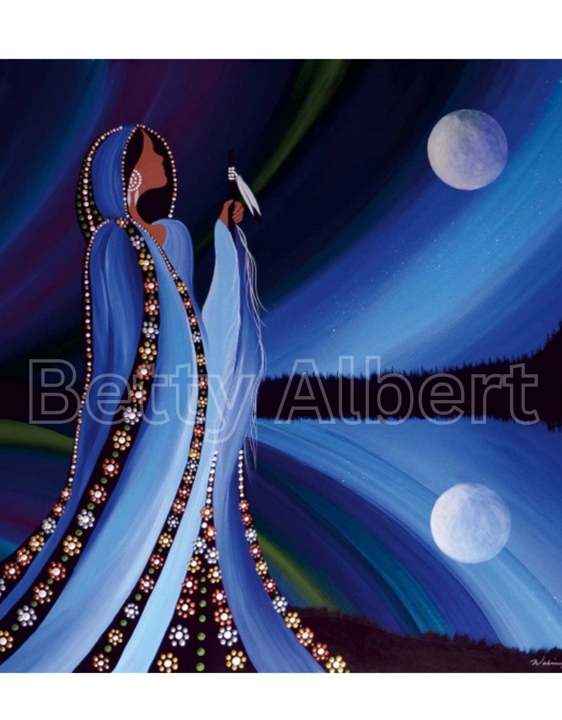 Northern Lights II Art Print By Artist Betty Albert (12"x12")