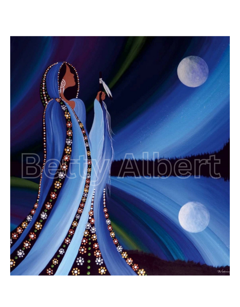 Northern Lights II Art Print By Artist Betty Albert (12"x12")