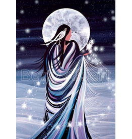 February Moon Art Print By Artist Betty Albert (12"x18")