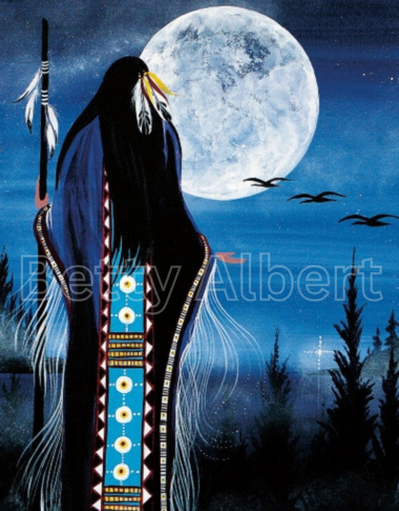 Evening Star Woman Art Print By Artist Betty Albert (12"x18")