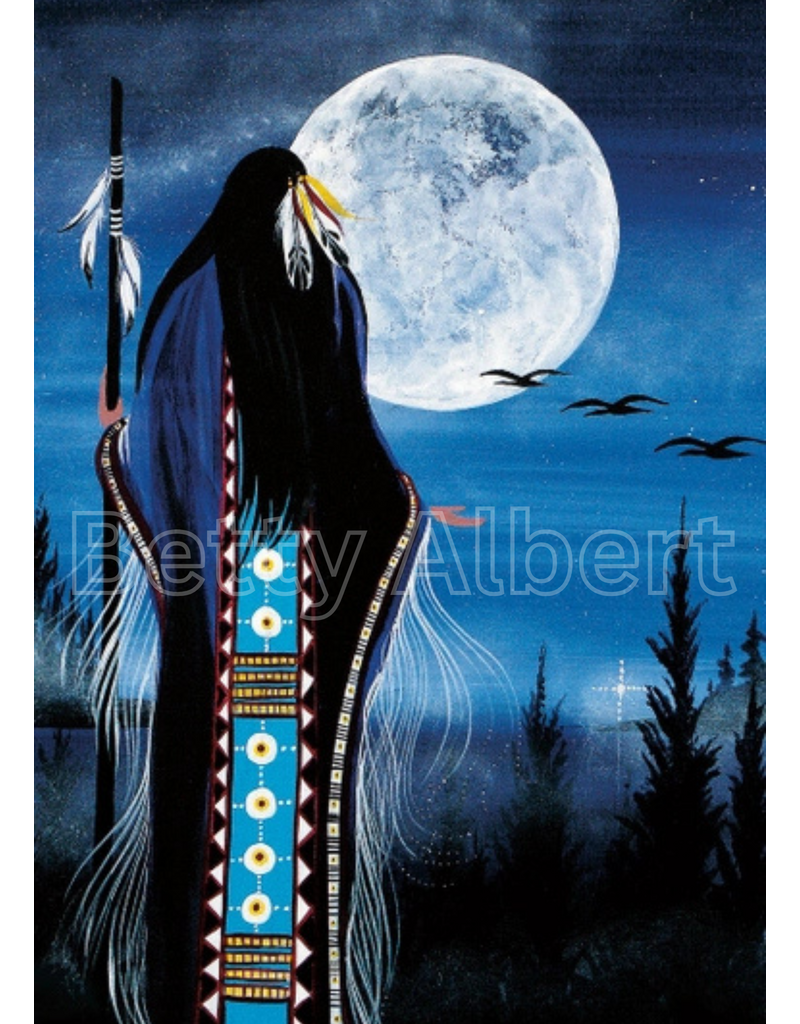 Evening Star Woman Art Print By Artist Betty Albert (12"x18")
