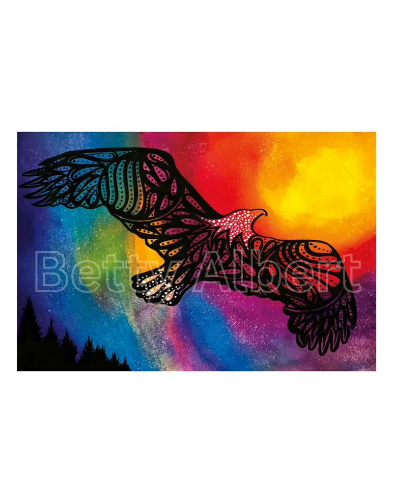 Eagle Medicine Art Print By Artist Betty Albert (18"x12")