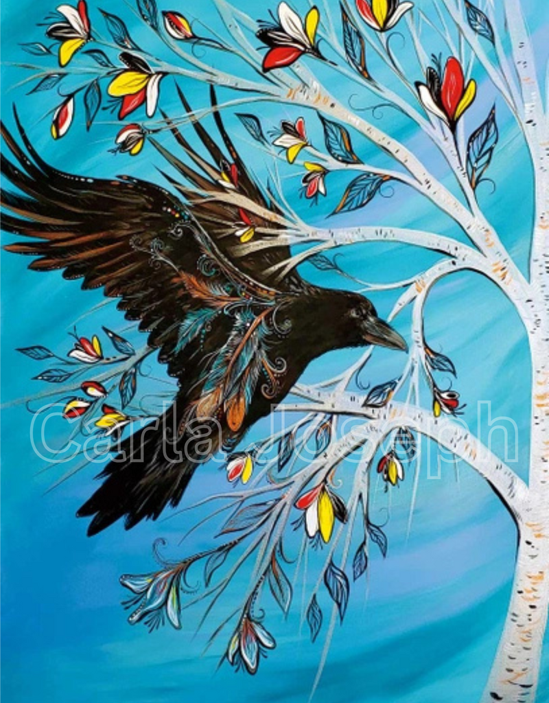 Raven Tree Art Print By Artist Carla Joseph (12"x18")