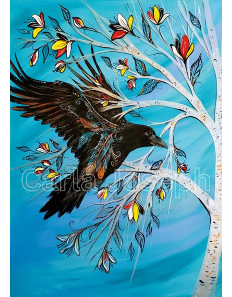 Raven Tree Art Print By Artist Carla Joseph (12"x18")