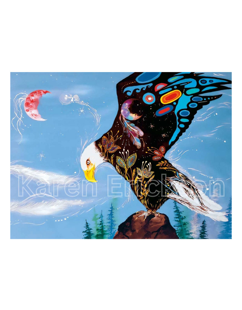 Majestic Eagle Art Print By Artist Karen Erickson  (18"x12")