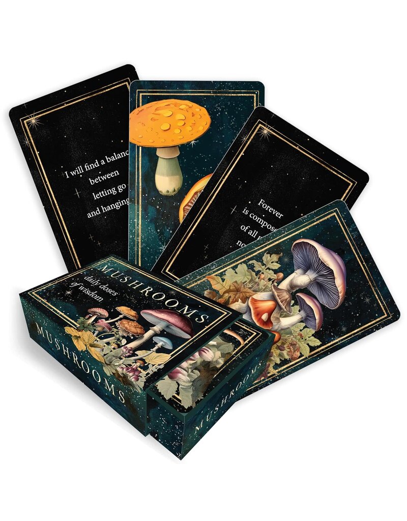 Mushrooms: Daily Doses of Wisdom (36 Gilt-Edged Full-Color Cards)