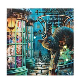 The Rusty Cauldron Light Up Canvas Plaque by Lisa Parker