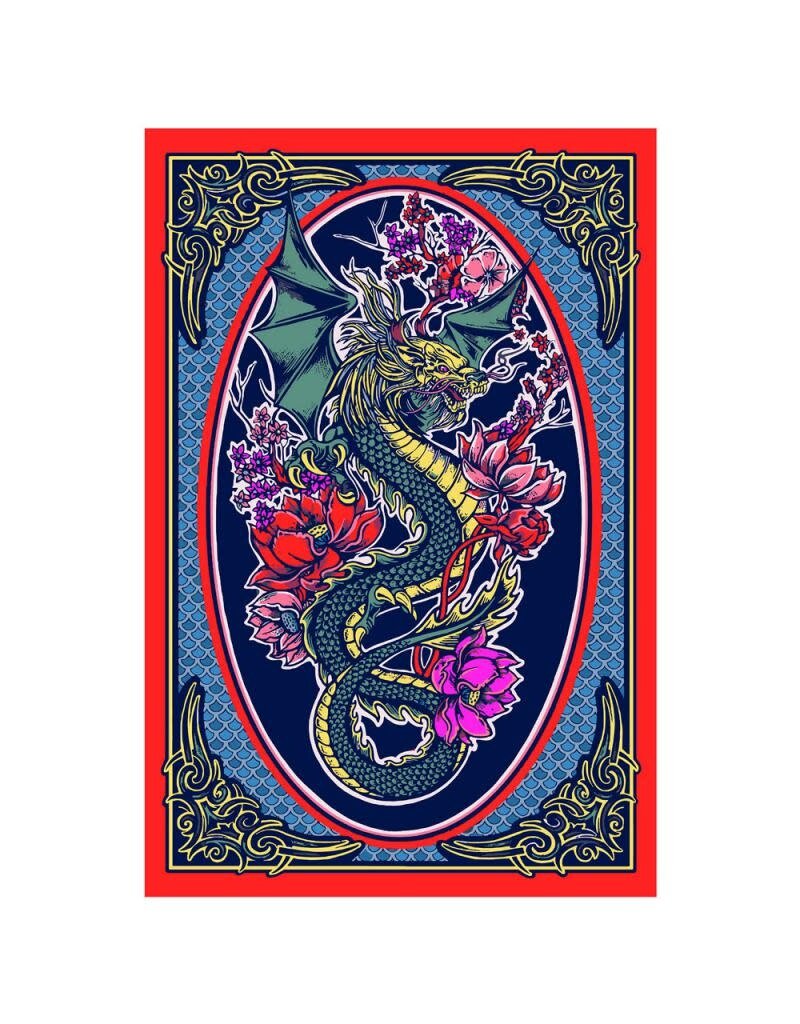 3D Dragonflower Tapestry 60" x 90"