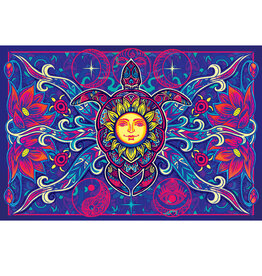 3D Turtle  Sun Tapestry 60" x 90"