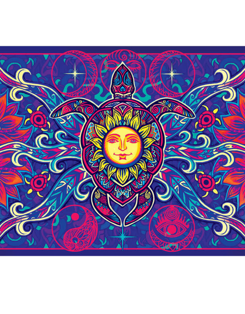 3D Turtle  Sun Tapestry 60" x 90"
