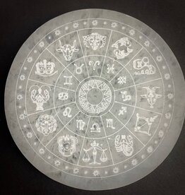 Selenite Zodiac Disk