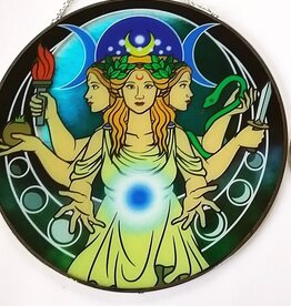 Glass Suncatcher Triple Goddess 6 inch