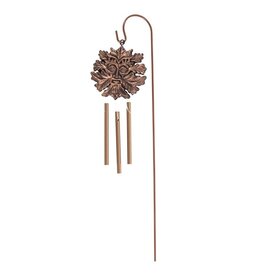 Bronze Effect Green Man Windchime Stake
