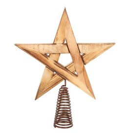 Wooden Pentagram Tree Topper