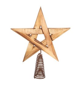 Wooden Pentagram Tree Topper