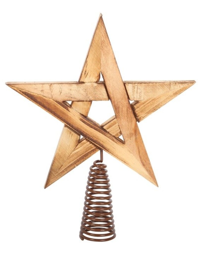 Wooden Pentagram Tree Topper