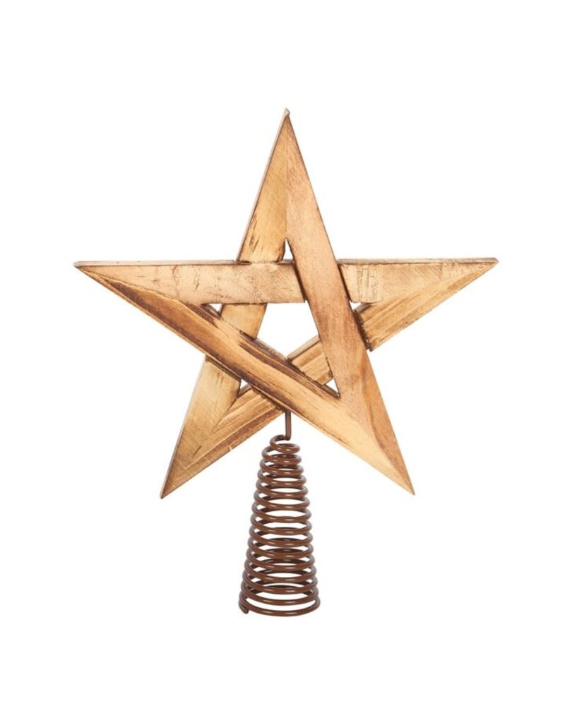 Wooden Pentagram Tree Topper